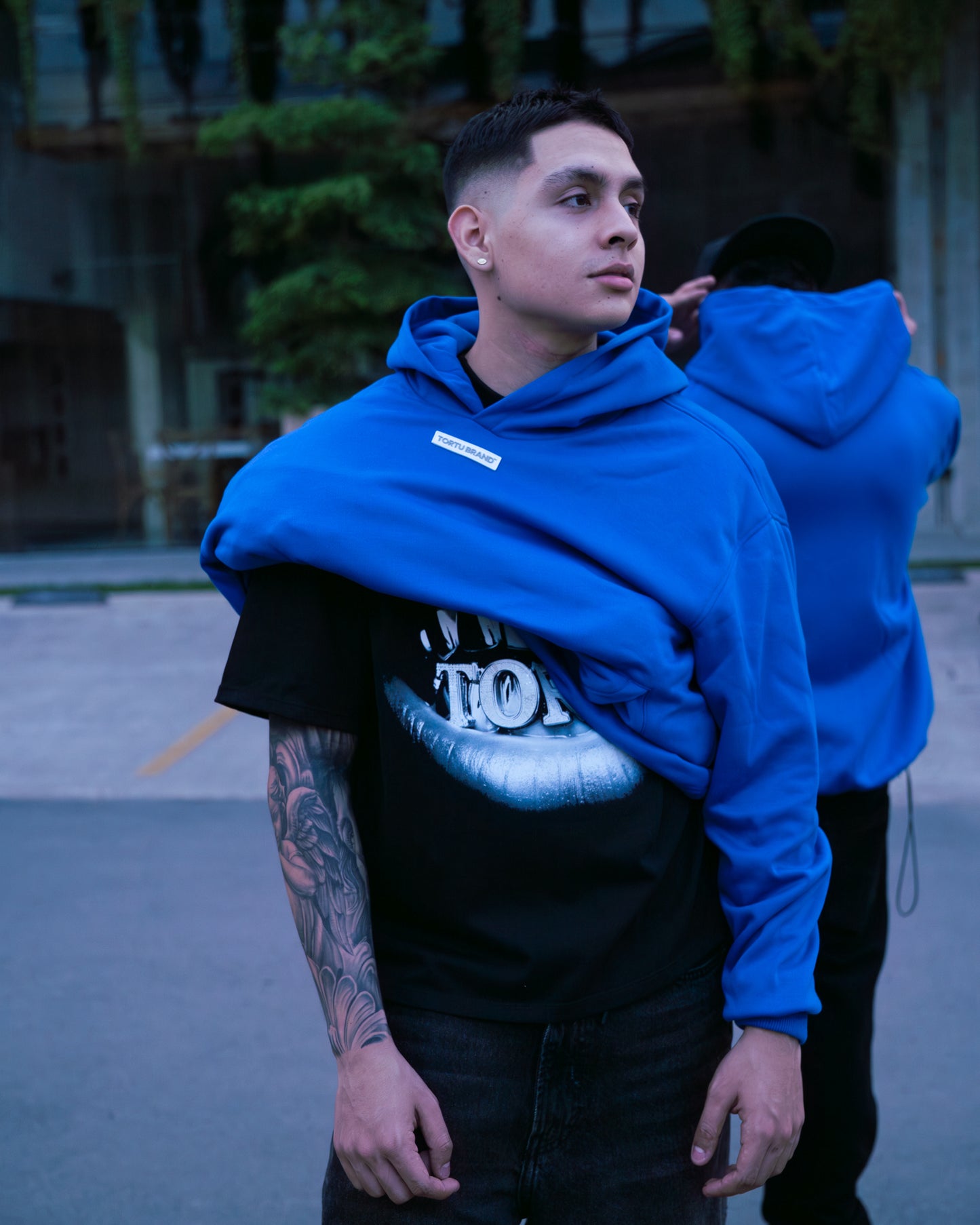 BLUE WHITTING HOODIE BLUE