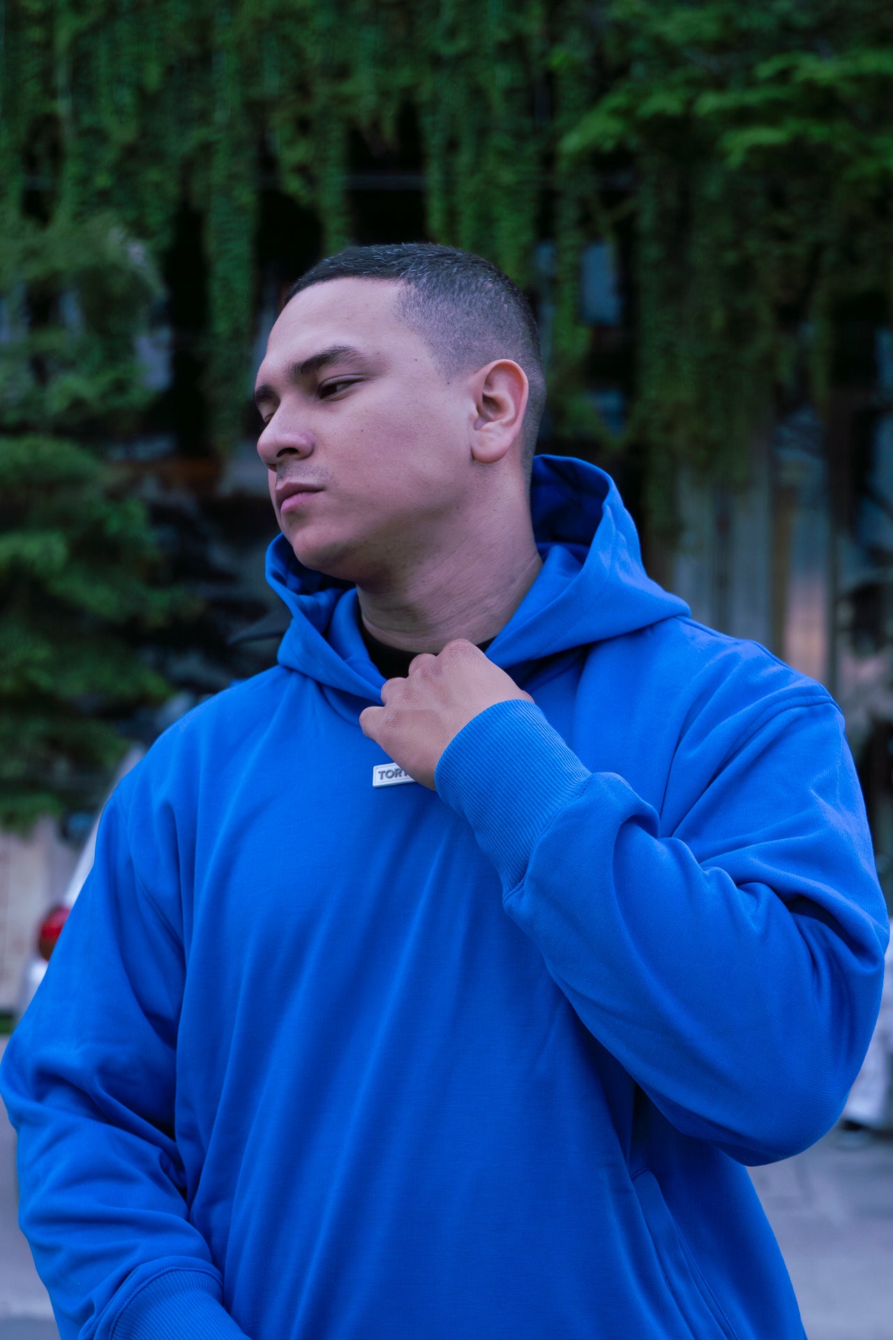 BLUE WHITTING HOODIE BLUE